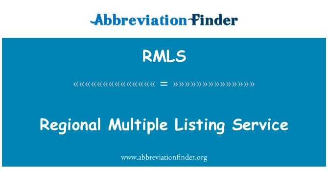 RMLS: Regional Multiple Listing Service