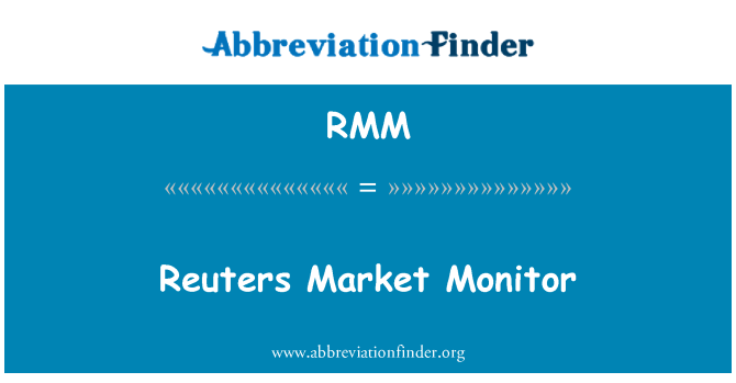 RMM: Reuters tirgus monitors