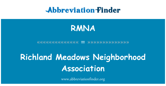 RMNA: Richland Meadows Neighborhood Association