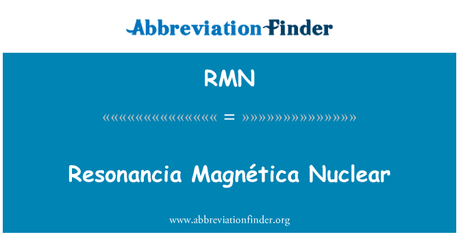 RMN: Magnética ريسونانسيا النووية