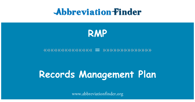 RMP: ریکارڈ کا انتظام پلان