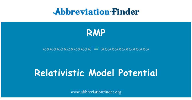RMP: Potentiel relativiste modèl