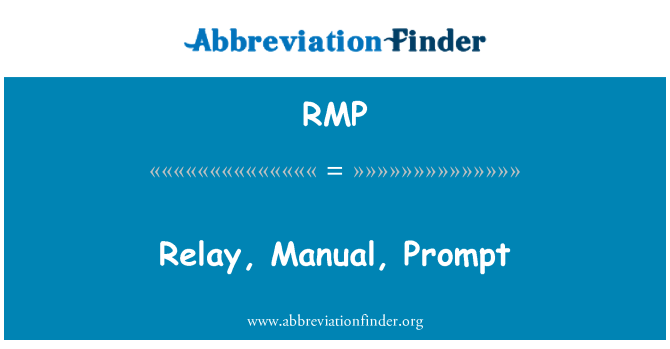 RMP: リレー、マニュアル、プロンプト