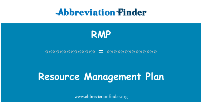 RMP: Plano de gestão de recursos