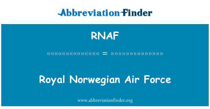 RNAF: Norské královské letectvo