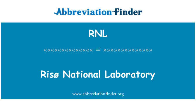 RNL: Laboratorju nazzjonali ta ' Risø