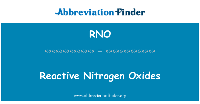 RNO: Reaktif nitrojen oksitleri