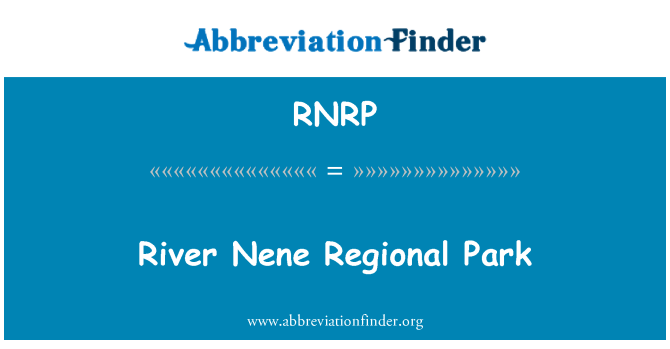 RNRP: Folyó Nene regionális Park