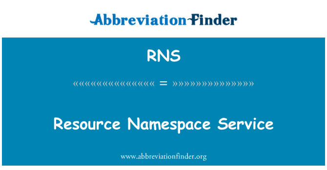RNS: Servizio risorse di Namespace