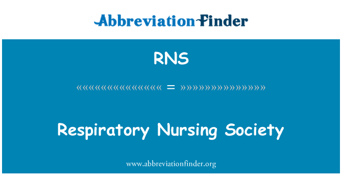 RNS: श्वसन नर्सिंग समाज