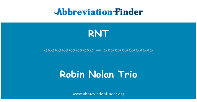 RNT: Robin Nolan τρίο
