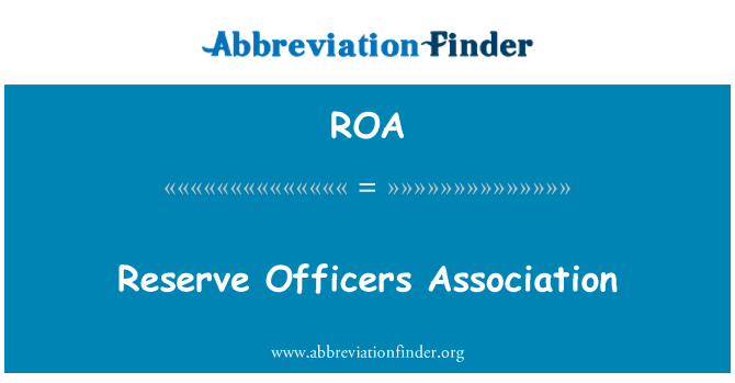 ROA: Reserve Officers Association