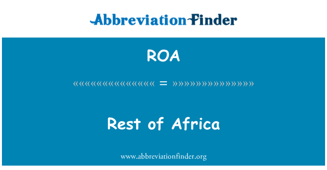 ROA: Rès Afrik