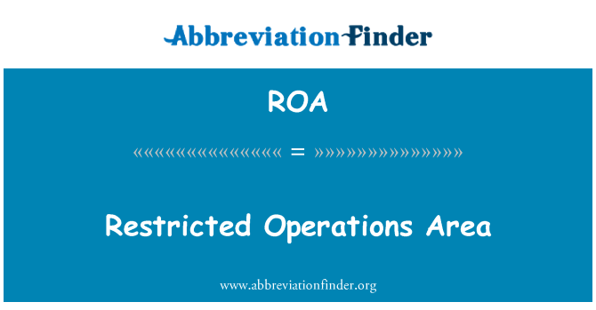 ROA: Área de operações restrita