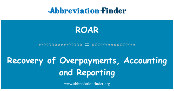 ROAR: Adennill gordaliadau, cyfrifyddu a chyflwyno adroddiadau