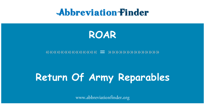 ROAR: Retounen de lame Reparables