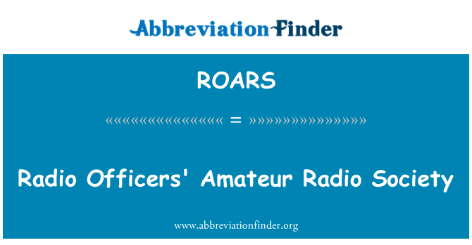 ROARS: Radio Officers' Amateur Radio Society