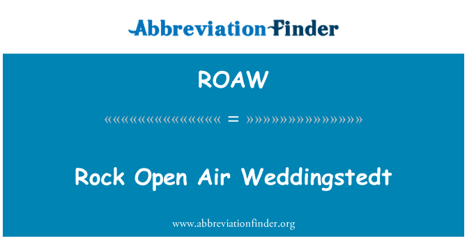 ROAW: Rock Open-Air Weddingstedt