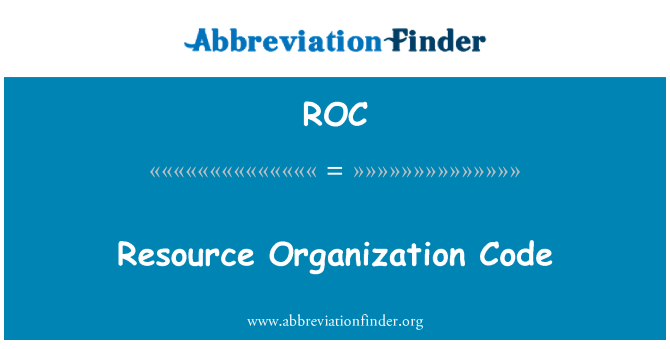 ROC: Ressourcekoden organisation