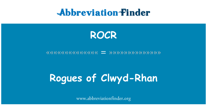 ROCR: Systèmes de Clwyd-Rhan
