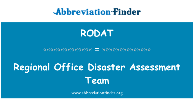 RODAT: Regioninis biuras nelaimių vertinimo komandos