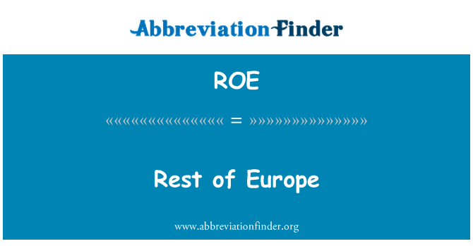 ROE: Übriges Europa