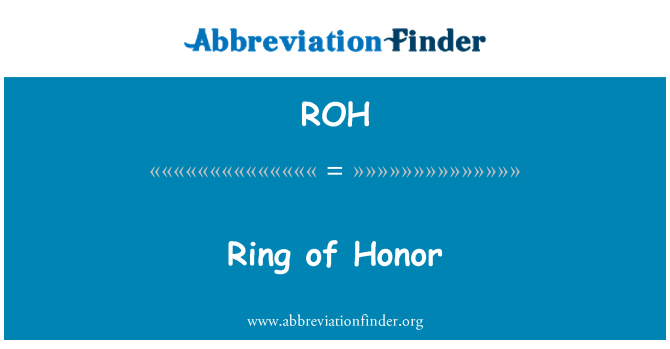 ROH: Ring av ära