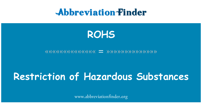 ROHS: Обмеження небезпечних речовин