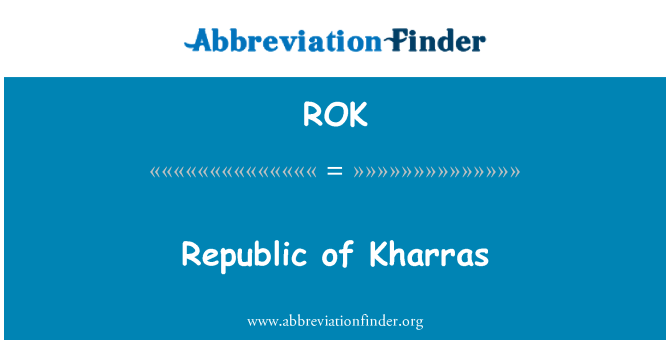 ROK: הרפובליקה של Kharras
