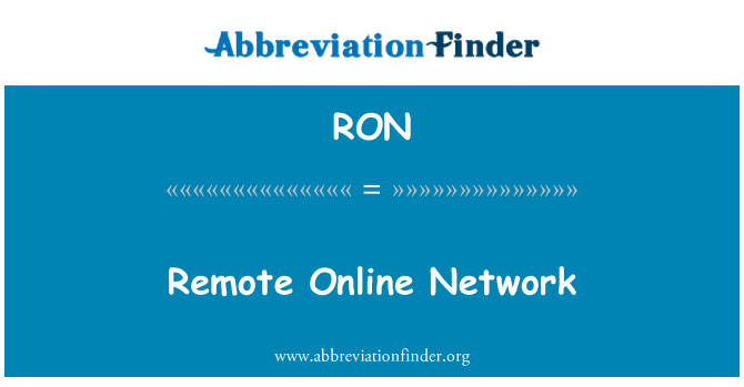 RON: Terpencil Jaringan Online