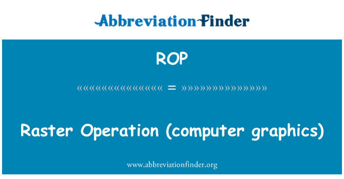 ROP: Operasyon raster (graphique konpitè)