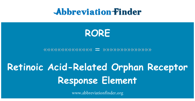 RORE: Retinoic Acid-Related Orphan Receptor Response Element