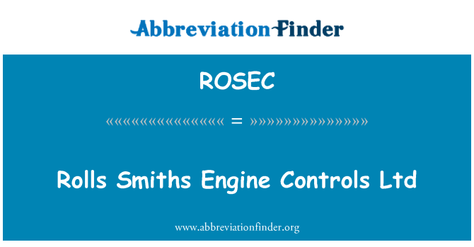 ROSEC: رول Smiths موتور کنترل با مسئولیت محدود