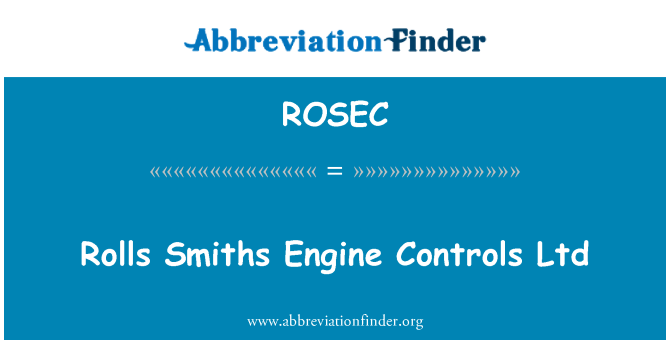 ROSEC: Lis Smiths motè kontwòl yo Ltd