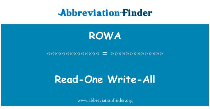 ROWA: Branje-One napisati-vse