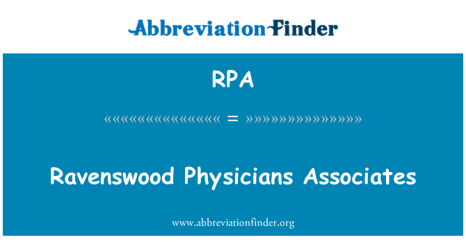 RPA: Ravenswood zdravniki Associates