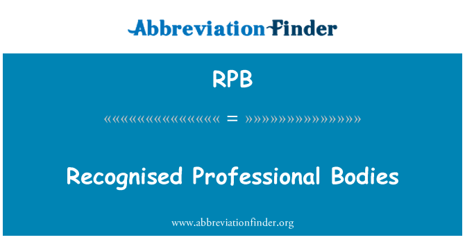 RPB: Cơ quan công nhận chuyên môn