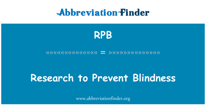 RPB: Research to Prevent Blindness