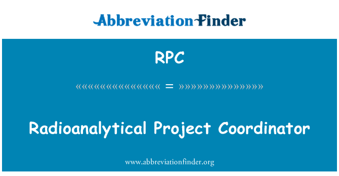 RPC: Jaderné analytické projekt koordinátor