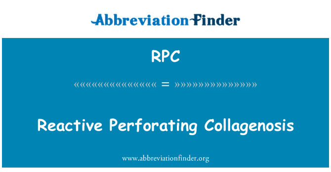RPC: Reaktív perforáló Collagenosis