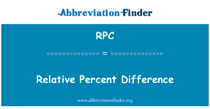 RPC: Relativní procentní rozdíl