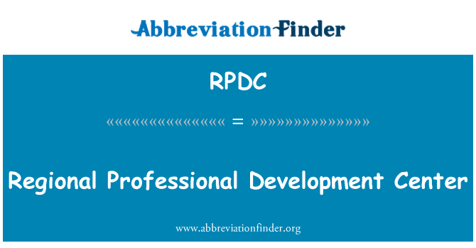 RPDC: Regional Professional Development Center