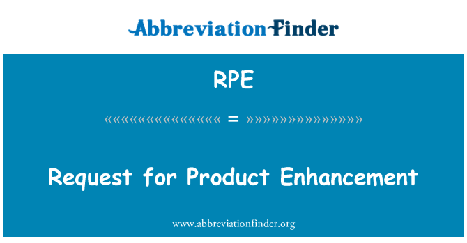 RPE: مصنوعات کے اضافہ کے لئے درخواست