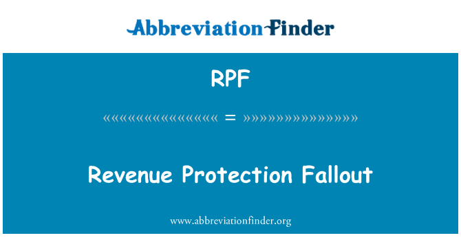 RPF: รายได้ป้องกันออกมาเสีย