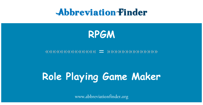 RPGM: 角色扮演遊戲製造商