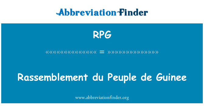 RPG: Rassemblement du Peuple de Guinee