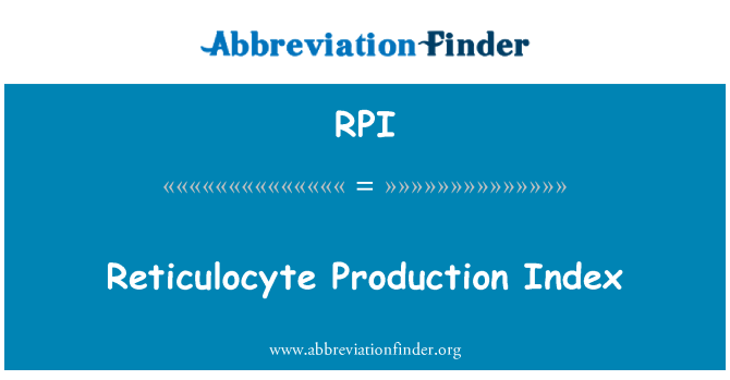 RPI: Índice de producción de reticulocitos