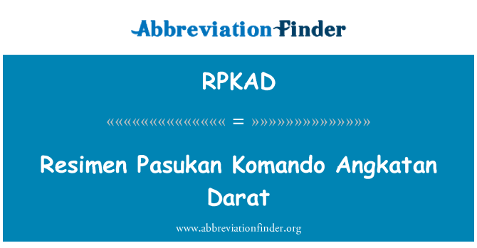 RPKAD: Resimen Pasukan Çanakkale Angkatan Darat