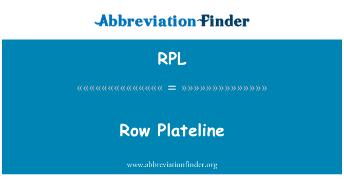 RPL: แถว Plateline