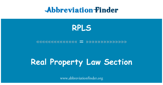 RPLS: Fast eiendom loven del